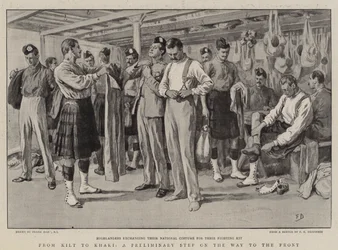 Vom Kilt zum Khaki, ein erster Schritt auf dem Weg zur Front